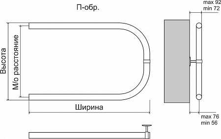 Эконом П-обр AISI 32х2 500х500 Полотенцесушитель  TERMINUS Артем - фото 3