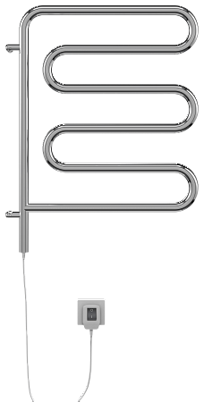 Электро 25 Ш-обр 450х570 поворотный Полотенцесушитель  TERMINUS Артем - фото 2