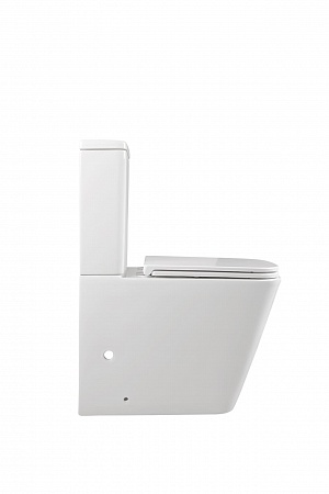 Напольный унитаз-компакт безободковый Terminus Ватикан 610х365 белый Артем - фото 5