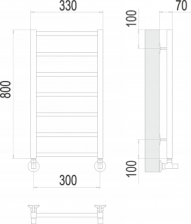 Контур П7 300х800 Полотенцесушитель  TERMINUS Артем - фото 3