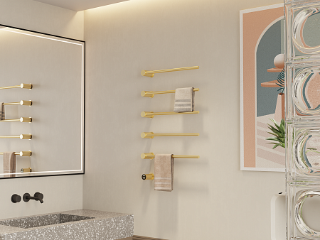 Аккорд П5 500х800 электро Полотенцесушитель TERMINUS Брашированное золото Артем - фото 5