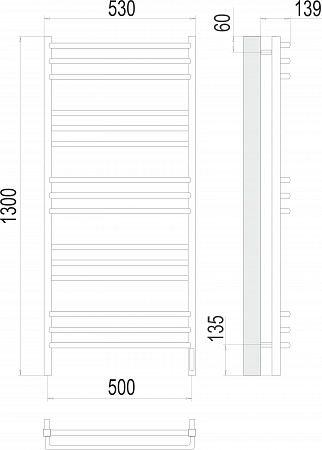 Соренто П15 500х1300 электро (sensor quick touch) Полотенцесушитель  TERMINUS Артем - фото 3