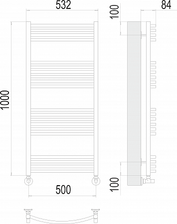 Классик П20 500х1000 Полотенцесушитель  TERMINUS Артем - фото 3