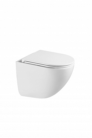 Подвесной унитаз безободковый Terminus Аврора Монолит 495х360 белый Артем - фото 4