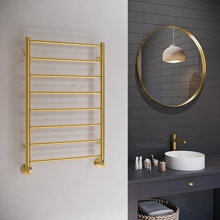 Аврора П8 500х800 Полотенцесушитель TERMINUS Брашированное золото Артем - фото 3