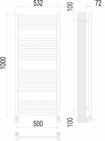 Аврора П20 500х1000 Полотенцесушитель  TERMINUS Артем - фото 3