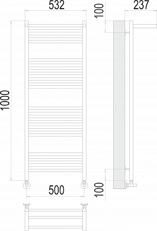 Аврора с/п П20 500х1000 Полотенцесушитель  TERMINUS Артем - фото 3