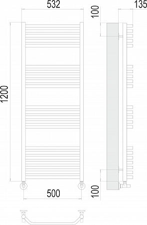 Виктория П22 500х1200 Полотенцесушитель  TERMINUS Артем - фото 3