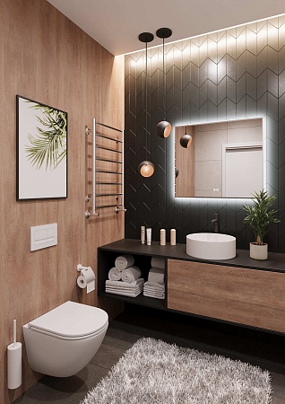 Подвесной унитаз безободковый Terminus Аврора Монолит 495х360 белый Артем - фото 2