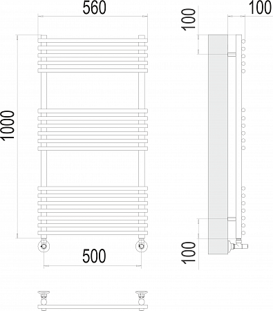 Ватра П18 500х1000 Полотенцесушитель  TERMINUS Артем - фото 3