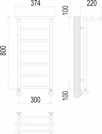 Контур с/п П7 300х800 Полотенцесушитель  TERMINUS Артем - фото 3