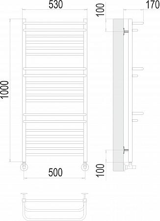 Орион П18 500х1000 Полотенцесушитель  TERMINUS Артем - фото 3