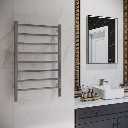 Ватикан П8 500х850 Электро Полотенцесушитель TERMINUS Оружейная сталь Артем - фото 3