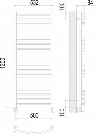 Классик П22 500х1200 Полотенцесушитель  TERMINUS Артем - фото 3