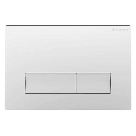 Клавиша смыва для инсталляции Terminus Classic кнопка прямоугольник цвет белый Артем - фото 1